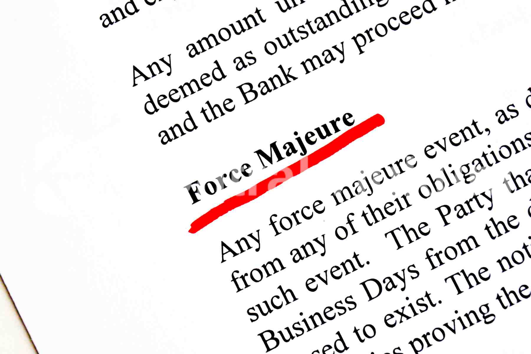 force majeure kontrak bisnis